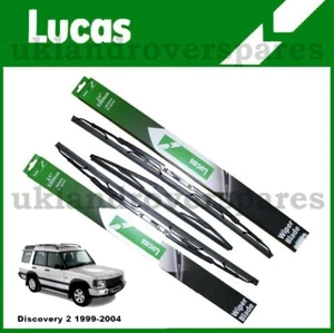 LAND ROVER DISCOVERY 2 TD5 WIPER BLADE SET LUCAS FRONT & HIGH QUALITY REAR - Picture 1 of 8