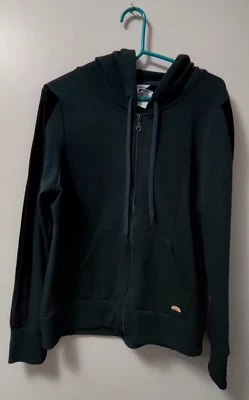 Moletom com capuz C&C California zíper frontal verde escuro preto veludo GG juniores - Imagem 1 de 4