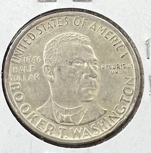 Medio dólar Booker T Washington 1946 XF EF extra fino/AU - Imagen 1 de 4