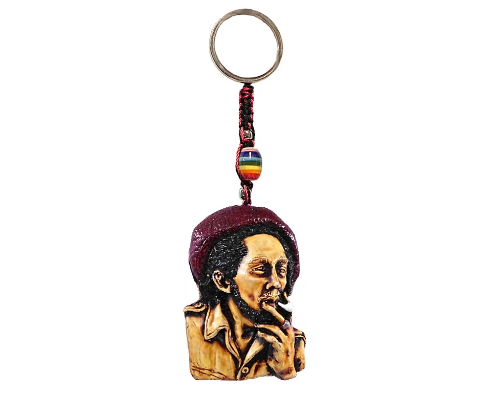 Red Hat Bob Handmade 3D Figurine Keychain Macrame Reggae Art Car Bag Accessory - Image 1 of 1