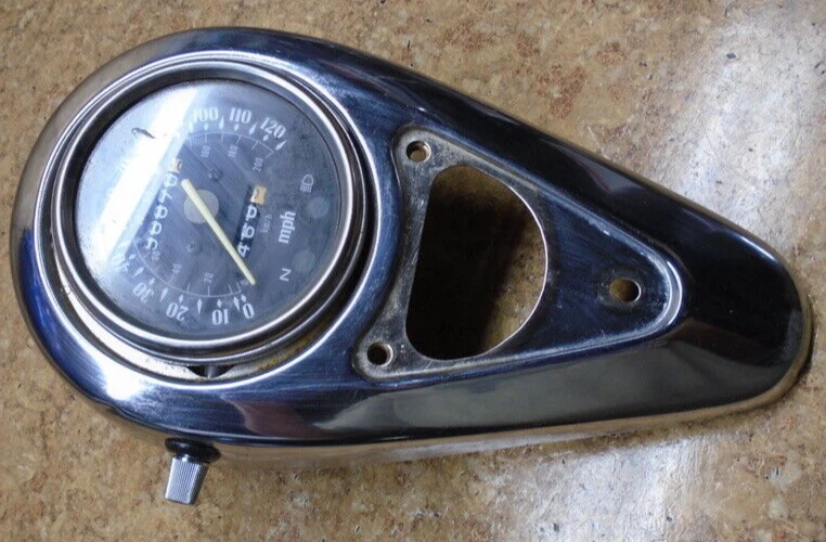 Kawasaki Vulcan VN800 VN 800 A 1996 medidor de tablero velocímetro cubierta cromada Speedo Foto 1 de 4