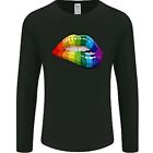 Lgbt Bitten Lippe Gay Pride Tag Herren Langarm T-Shirt