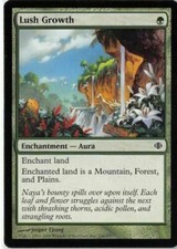 4 Lush Growth - LP - Shards of Alara - mtg - 4x x4