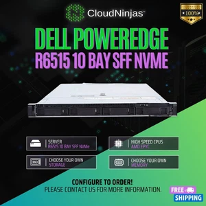 Dell PowerEdge R6515 10 Bay SFF AMD EPYC 7713 64 Core NVMe SSD DDR4 CTO Server - Picture 1 of 5