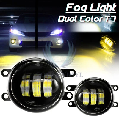 Kit de luces antiniebla LED de alta potencia blanco/amarillo doble color 20W para Toyota 4Runner T7 Foto 1 de 4