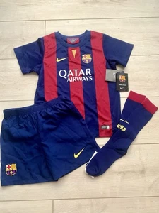Nike FC Barcelona Little Boys Jersey Soccer Set Sz M NWT 610802 423 - Picture 1 of 8
