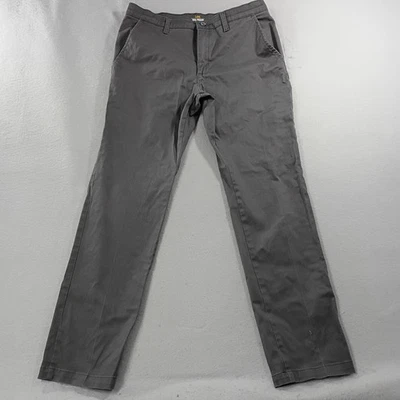 Lee Total Freedom Slim Fit Gray Flat Front Khaki Pants Mens Size Actual 33x30 - Image 1 of 4