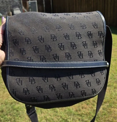 Dooney & Bourke Women's Dark Grey Black Crossbody Saddle Bag Shoulder Purse - Image 1 of 4