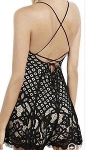 BRAND NEW Sexy Express Lace Romper Size 4 NWT - Picture 1 of 8