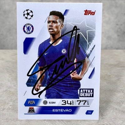 Estevao Chelsea Hand Signed Autograph Auto Card Topps Match Attax 2025/26 - Image 1 of 2