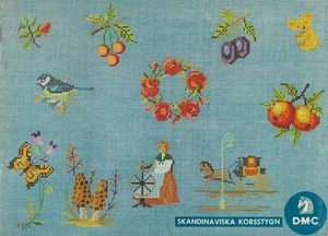Skandinaviska Korsstygn  Vintage Cross Stitch Booklet by DMC - Picture 1 of 1