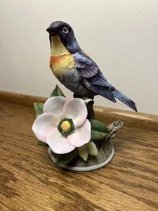 Paula Warbler “By Andrea” Porcelain Figurine With Beautiful Dogwood Flower - Picture 1 of 7
