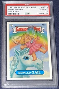 1987 Topps Garbage Pail Kids 11th Series #452a Impaled Gail PSA 10 GEM MINT Os11 - Picture 1 of 2