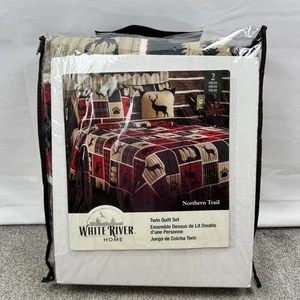 White River Home Northern Trail Twin Patchwork Rustic Quilt & Sham Set - Picture 1 of 6