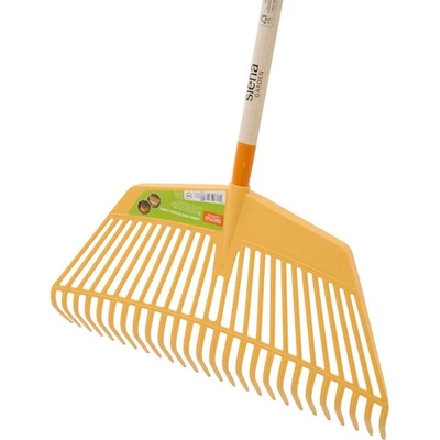 Siena Garden Rechen Gartenrechen Laubrechen Laubbesen 2in1 60cm Arbeitsbreite  - Bild 1 von 2