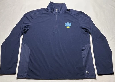 Chaqueta Fila Warm Up Pista Tenis 1/4 Cremallera W&S Open Cincinnati Para Hombres Talla XL Azul Marino Foto 1 de 4