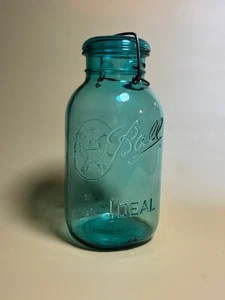 Vtg ‘76 Ball A6 Ideal Bicentennial Eagle Half-Gallon Mason Jar Wire Bail USA - Picture 1 of 17