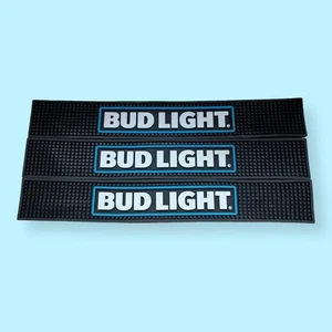 1 pieza Bud Light Bar Rail Derrame Mat 24x3.5 Barra de Goma Corredor Cerveza Pub Promoción - Imagen 1 de 6