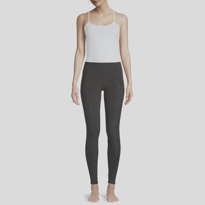 Climate Right Cuddl Duds Womens Fleece 10.5" Rise Base Layer Legging, Black, M