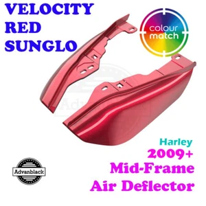Velocity Red Sunglo Mid-Frame Air Deflector For 2009+ Harley Road Electra - Picture 1 of 9
