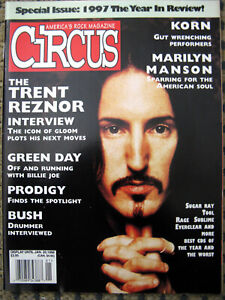 Circus Magazine JAN 1998 NIN Trent Reznor ~ Special Issue: Year In Review ~ Bush