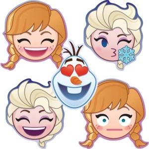 Frozen Stickers - Emoji Stickers x 5 - Birthday Party Favours Shaped Stickers - Picture 1 of 7