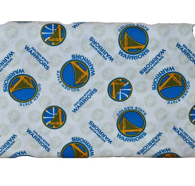 Golden State Warriors Logo Pattern NBA Cotton Fabric 1/4 Yard 9” X 44” New - Image 1 of 4