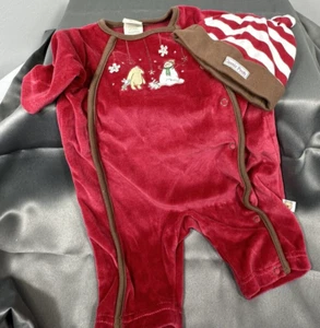 Disney Baby Winnie The Pooh Newborn Fleece Christmas Pj's - Picture 1 of 5