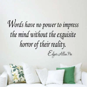Worte haben keine Macht, den Geist zu beeindrucken Edgar Allan Poe Wandtattoo VWAQ - Bild 1 von 24