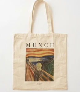 Munch Scream Tote Bag - %100 Premium Quality Cotton Art Bag - Picture 1 of 1