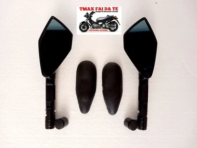 TMAXFAIDATE SPECCHI SPECCHIETTI MANUBRIO + TAPPI YAMAHA TMAX 500 2008 2009 2010 2011