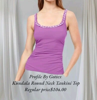 Profile By Gottex Kundala Round Neck Tankini Swim Top Size 8  price $104.00 - Image 1 of 4