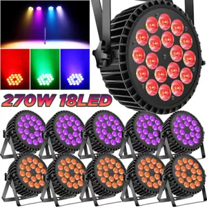 270W 18LED Stage Lights RGBW DMX Color Change Par Light Party DJ Disco Xmas Show - Bild 1 von 23