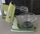 Vintage Sunbeam Stand Mixer 12 Speed w/ 2 Fire King Mixing Bowls, Complete Works