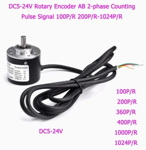 DC5-24V Rotary Encoder AB 2-phase Counting Pulse Signal 100P/R 200P/R-1024P/R - Picture 1 of 4
