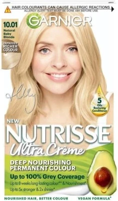 Garnier Nutrisse Hair Dye 10.01 Natural Baby Blonde, All Hair Types,Free 🚚