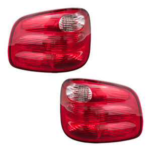 Pair Set Taillights Red Lens for 00-03 Ford 150 Flareside/Crew Cab & 04 Heritage
