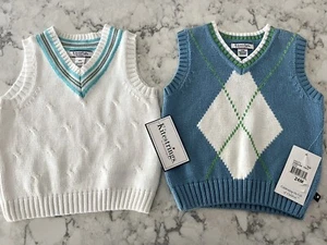 Vintage Boys Sweater Vests Size 24 Months Kitestrings by Hartstrings New W/Tags - Picture 1 of 15