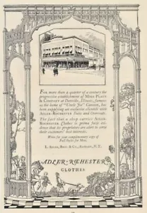 1920 muy bonito anuncio L. ADLER BROS. ROPA ROCHESTER ROPA Nueva York - Imagen 1 de 1