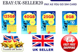 O2 SIM CARD Pay As You Go Brand new UK O2 PAYG & GO 02 -EU ROAMING - Zdjęcie 1 z 9