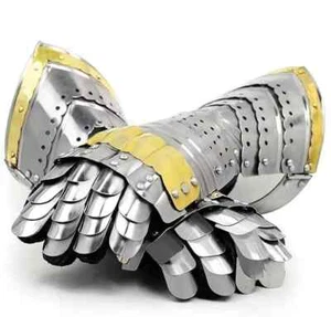 Medieval Warrior Gothic Knight Style Warrior Functional Gloves & Gauntlets gift - Picture 1 of 5