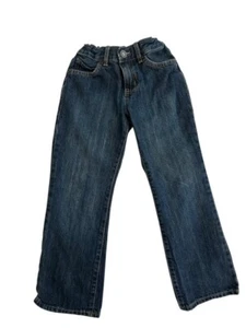 Place Kid's Bootcut Blue Denim Jeans-Size 6-Adjustable Elastic Waist-5 Pocket - Picture 1 of 6