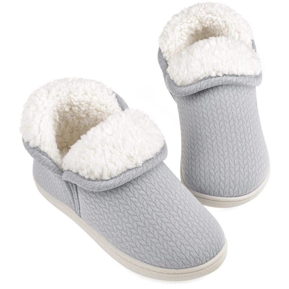 Женские теплые лодыжки высоты ботинок тапочки комфорт памяти пены нечеткий дом обувь - Изображение 1 из 4