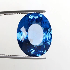 Zafiro azul aciano 23. Anillo y colgante de 4 piedras preciosas de corte ovalado de quilates - Imagen 1 de 4
