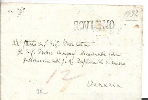 ITALY 1832 ROVIENO TO VENEZIA PRE STAMP LETTER 419(ZZ210) - Picture 1 of 1