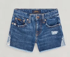 Polo Ralph Lauren Little Girls Patchwork Denim Shorts Size 6 NWT Free Shipping - Picture 1 of 6