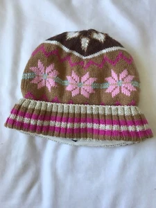 Designer GAP KIDS Hat/ Winter/ Beanie/ Size L/XL/ Brown/ Pink/  - Picture 1 of 7