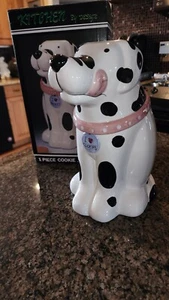 Vintage Ceramic Playful Dalmatian Puppy Dog Treat Cookie Jar Kitchen by Design - Picture 1 of 6