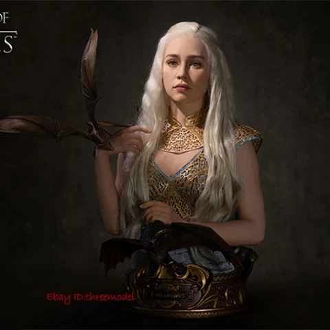 Infinity Studio 1/1 Game of Thrones Daenerys Targaryen Painted Bust Pre-sell Cover