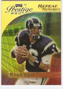 RYAN LEAF 1999 PLAYOFF PRESTIGE REPEAT PERFORMERS SERIAL /500 SAN DIEGO CHARGERS